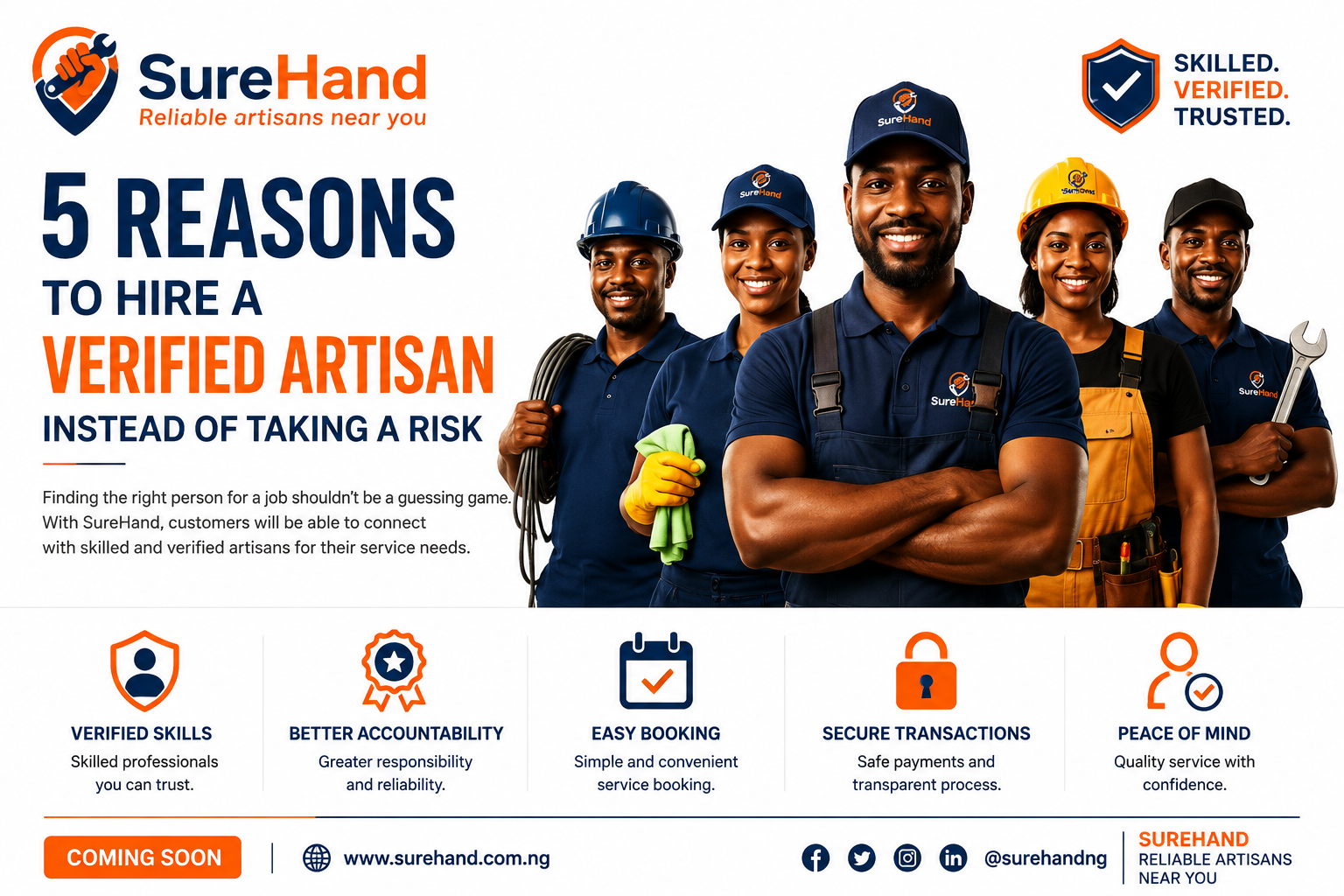 🛠️ 5 Reasons to Hire a Verified Artisan Instead of Taking a Risk
