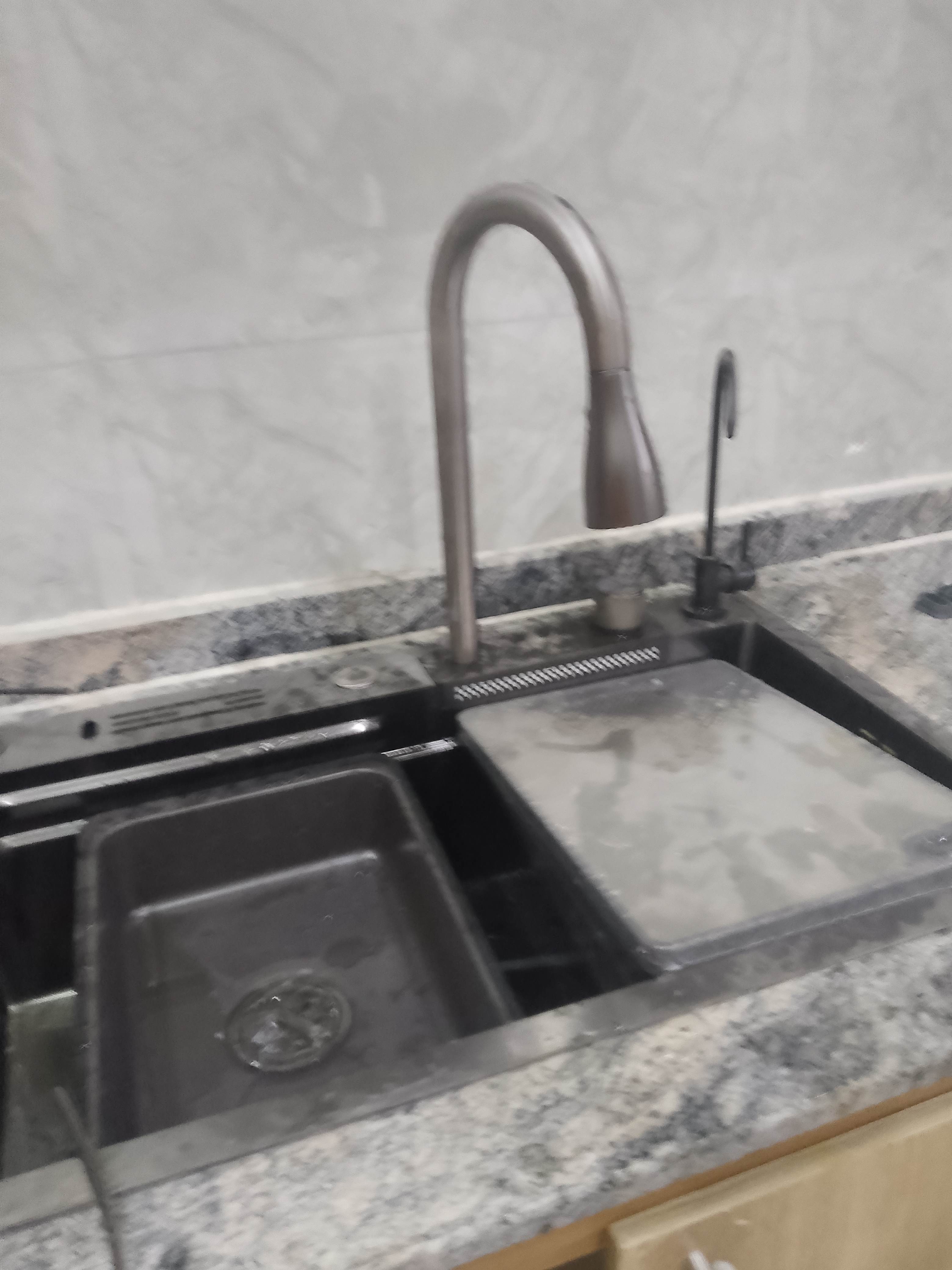 Installation of modern kitchen sink